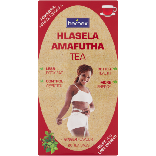 Herbex Ginger Flavoured Hlasela Amafutha Tea 20 Pack