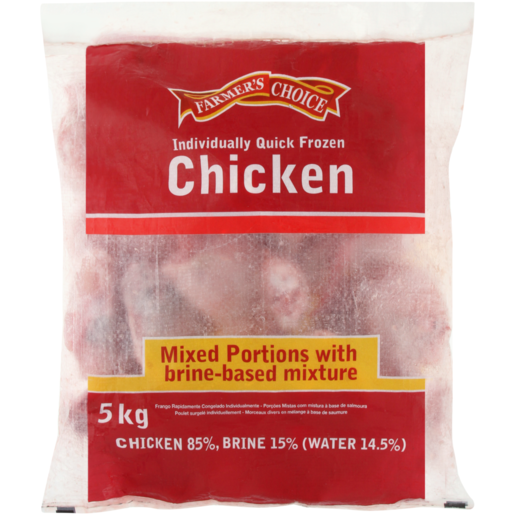 Farmer's Choice Frozen Mixed Chicken Portions With Brine Based Mixture 5kg