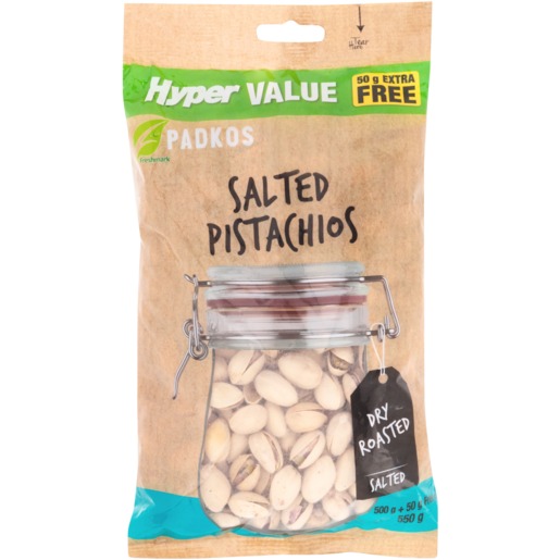 Padkos Salted Pistachio Nuts Hyper Value 500 + 50g