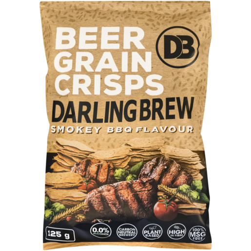 Darling Brew Smokey BBQ Flavour Beer Grain Crisps 125g