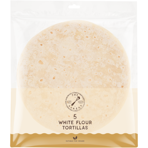 The Bakery Medium White Flour Tortilla Wraps 5 Pack