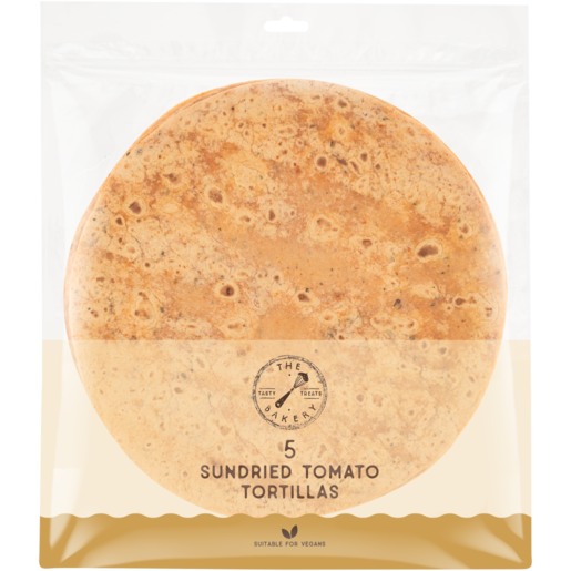 The Bakery Sundried Tomato Tortilla Wraps 5 Pack
