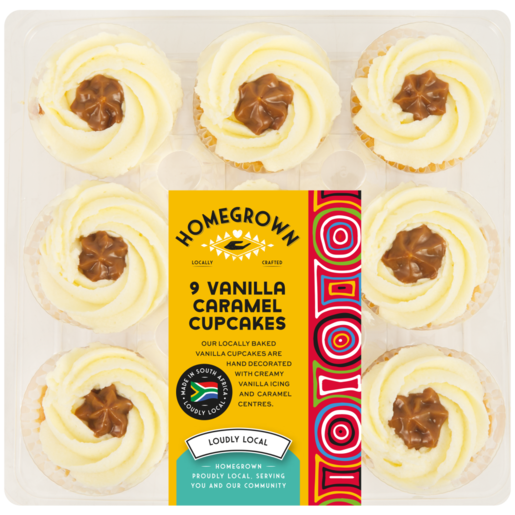 Homegrown Vanilla Caramel Cupcakes 9 Pack