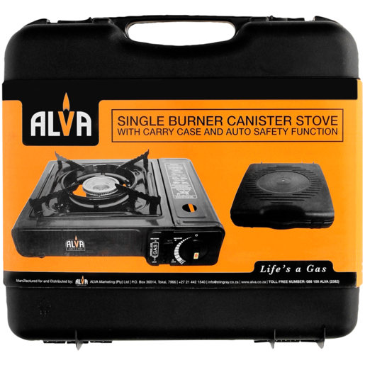 Alva Black Single Burner Canister Stove