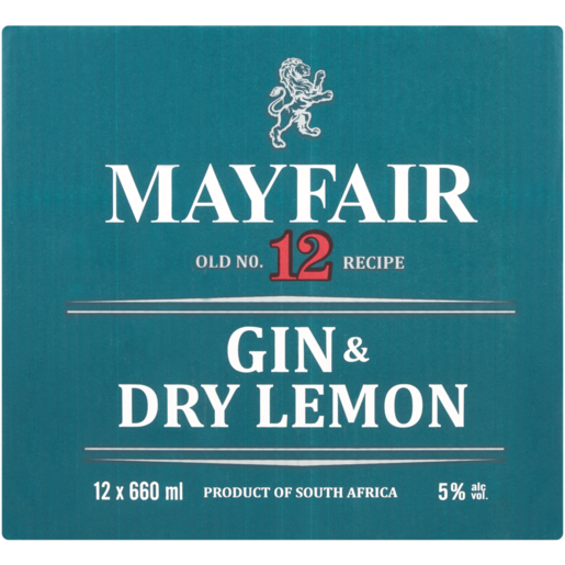 Mayfair Gin & Dry Lemon 12 x 660ml