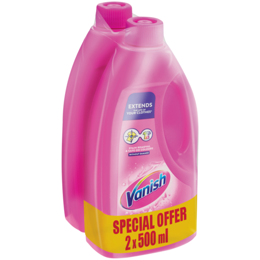 Vanish Pink Stain Remover Liquid 500ml 2 Pack