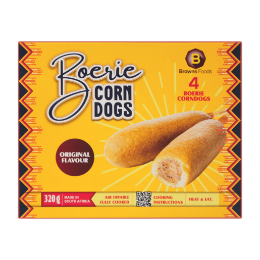 Browns Foods Frozen Original Flavour Boerie Corn Dogs 320g