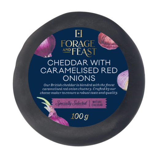 Forage And Feast Cheddar with Caramelised Red Onions 100g