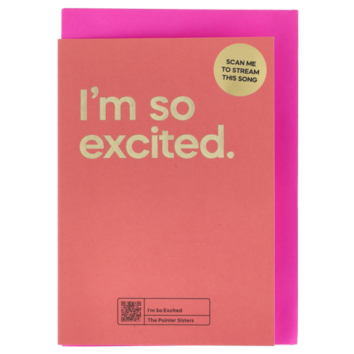 I'm So Excited Say It Songs Everyday Card 1 Piece