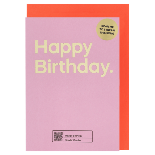 Happy Birthday Say It Songs Pink Everyday Card