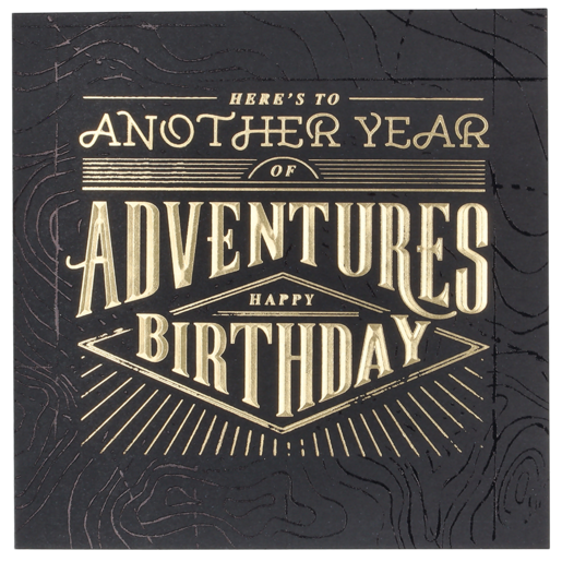 Charcoal Gold Adventures Everyday Card