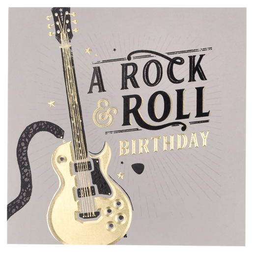 Charcoal Gold Guitar Everyday Card