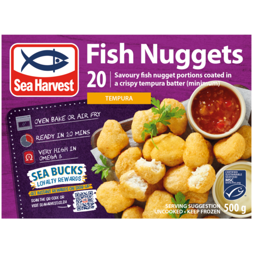 Sea Harvest Frozen Tempura Fish Nuggets 20 Pack
