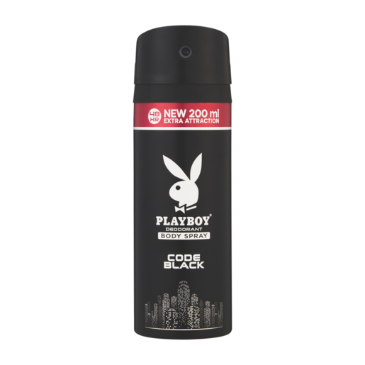Playboy Code Black Deodorant Body Spray 200ml