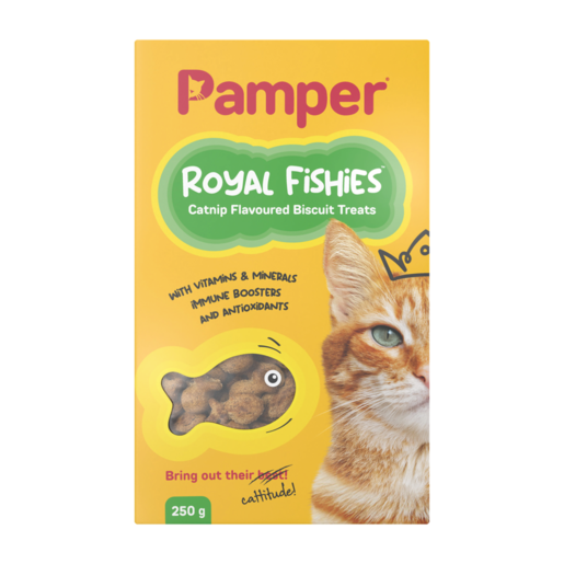 Pamper Royal Fishies Catnip Flavoured Biscuit Treats 250g
