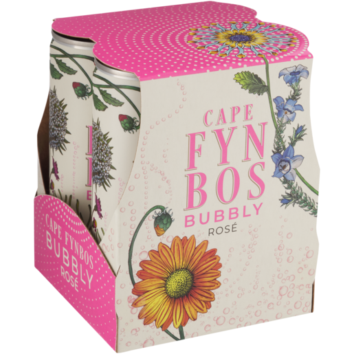 Cape Fynbos Bubbly Rosé 4 x 250ml Cans