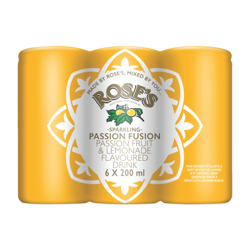 Rose's Passion Fusion Sparkling Flavoured Drinks 6 x 200ml