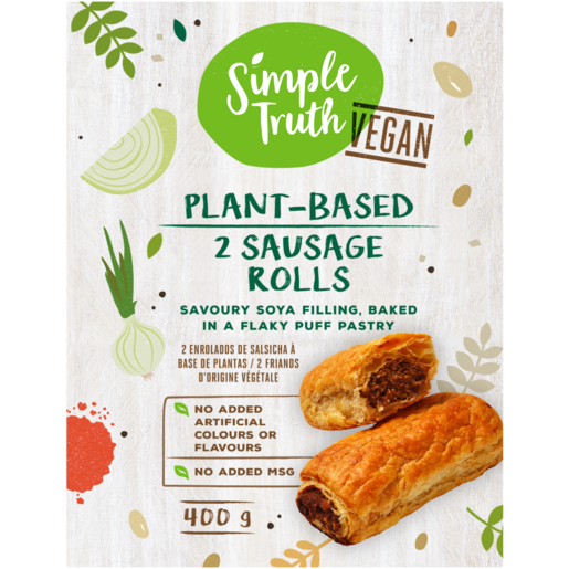 Simple Truth Frozen Plant-Based Sausage Rolls 400g