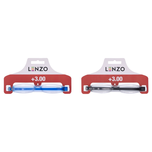 Lenzo +3.00 Foldable Reading Glasses (Colour May Vary)