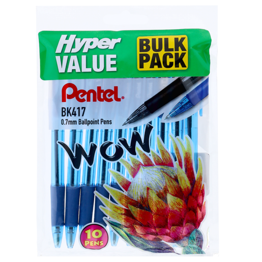 Pentel Hyper Value Blue Ballpoint Pen 10 Pack