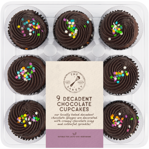 The Bakery Decadent Chocolate Cupcakes 9 Pack