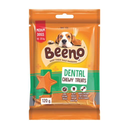 BEENO Medium Dogs Dental Chewy Treats 120g
