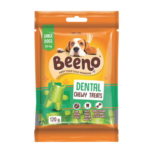 BEENO Large Dogs Dental Chewy Treats 120g