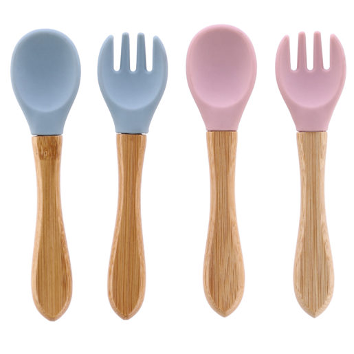 Jolly Tots Silicone Fork & Spoon Set 2 Piece 12 Months+ (Assorted Item - Supplied At Random)