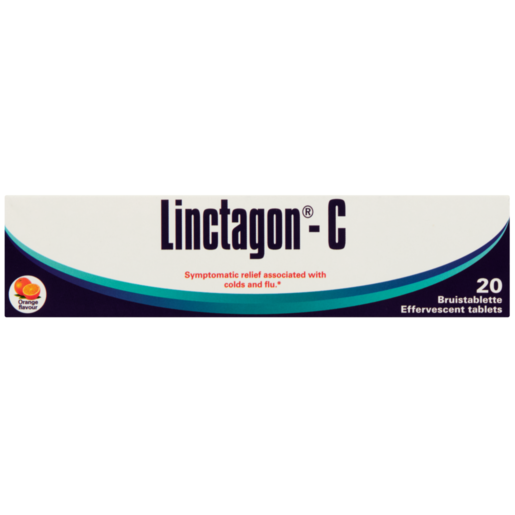 Linctagon-C Orange Flavour Colds & Flu Effervescent Tablets 20 Pack