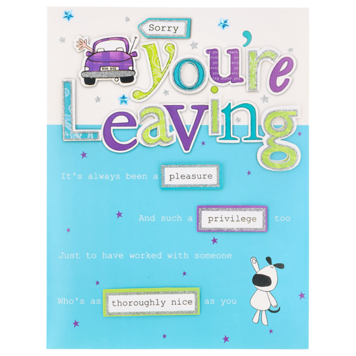 Sorry You're Leaving Gigantic Everyday Card