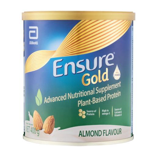 Ensure Gold Advanced Plant-Based Protein Almond Flavour Nutritional Supplement 400g