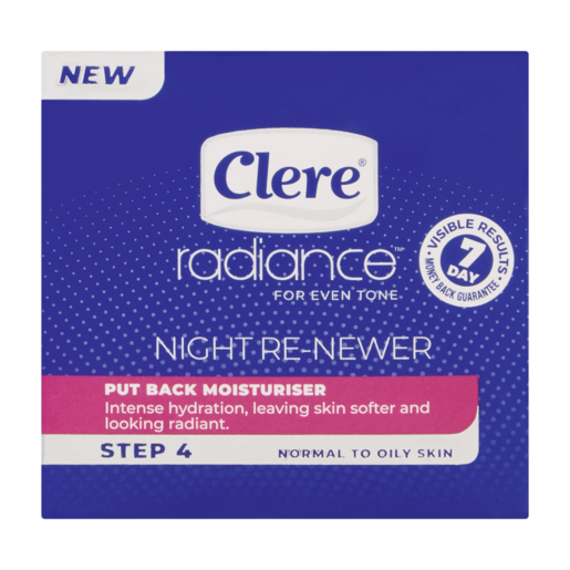 Clere Radiance Night Re-newer Moisturiser 50ml
