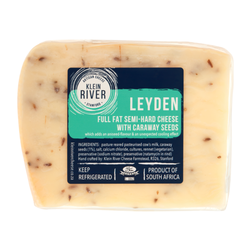 Klein River Full Fat Leyden Cheese with Caraway Seeds 150g