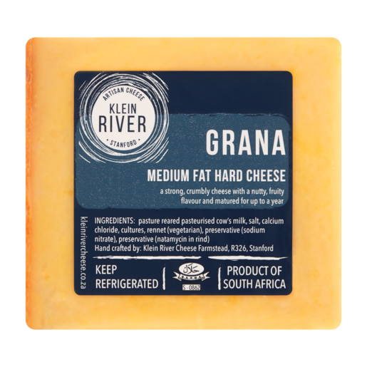 Klein River Medium Fat Grana Cheese 150g