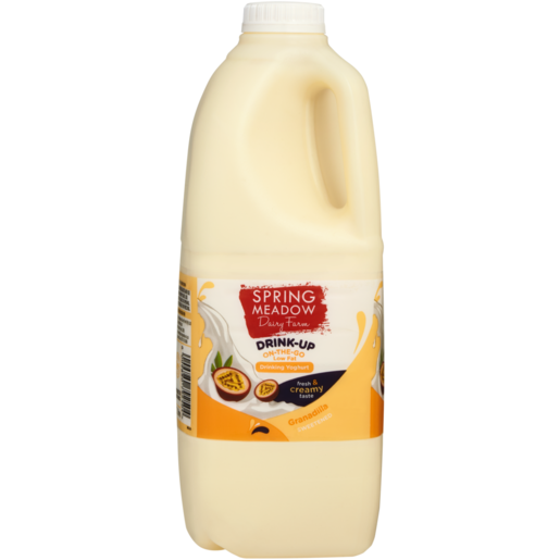 Spring Meadow Drink-Up Granadilla Low Fat Drinking Yoghurt 2L 