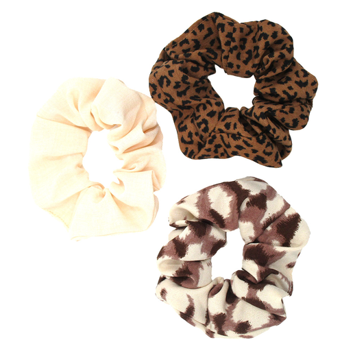 Cosmic Ladies Scrunchie Leopard Mix 3 Piece | Hair Accessories | Hair ...
