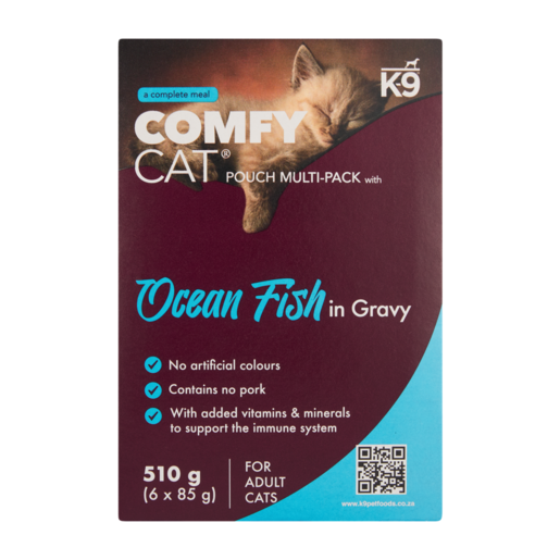 K9 Comfy Cat Ocean Fish in Gravy Wet Cat Food 6 x 85g