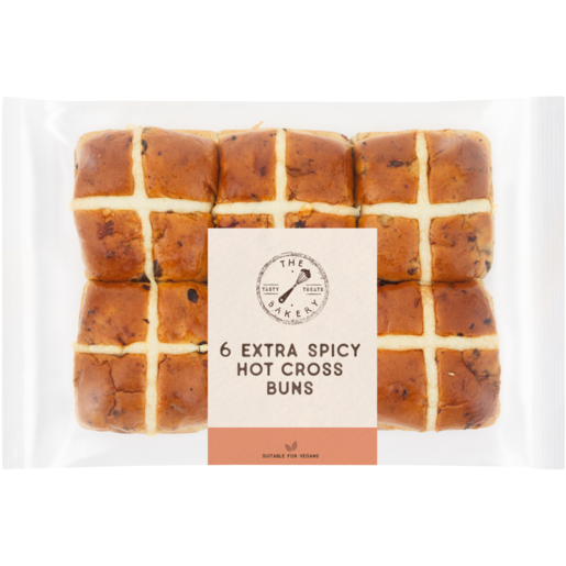 The Bakery Extra Spicy Hot Cross Buns 6 Pack