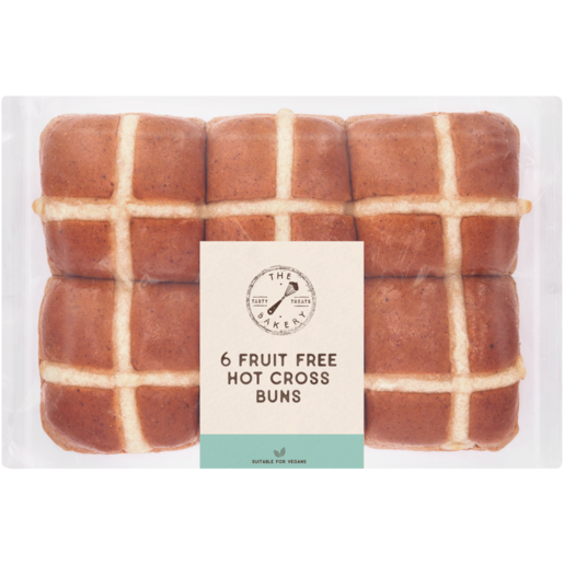 The Bakery Fruit Free Hot Cross Buns 6 Pack