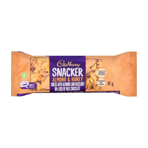 Cadbury Snacker Almond & Honey Muesli Snack Bar 45g