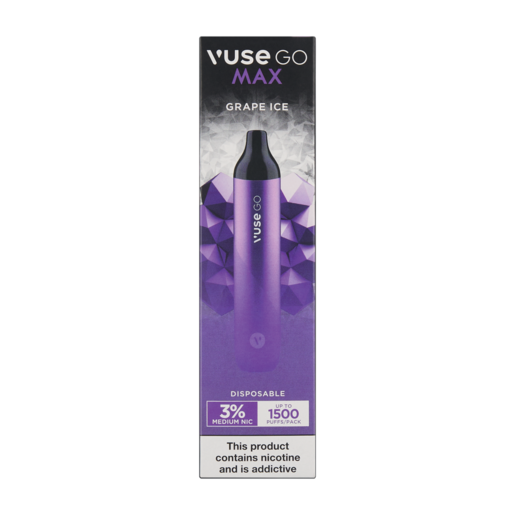 Vuse Go Max Grape Ice 3% Nicotine Disposable ePod - Not For Sale To Under 18s