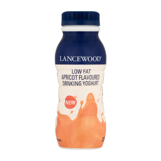 LANCEWOOD Apricot Low Fat Flavoured Drinking Yoghurt 225g
