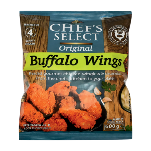 Chef's Select Frozen Original Buffalo Wings 600g