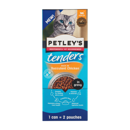 Petley's Tenders Succulent Chicken Adult Wet Cat Food 3 x 185g