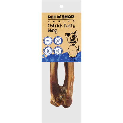 Petshop Ostrich Tasty Wing 20g
