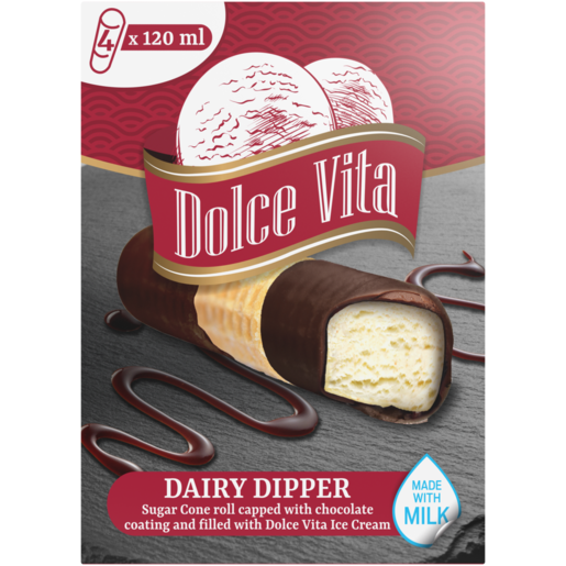 Dolce Vita Dairy Dipper Ice Cream 4 x 120ml