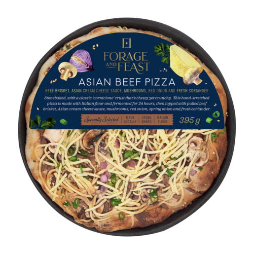 Forage And Feast Asian Beef Pizza 395g