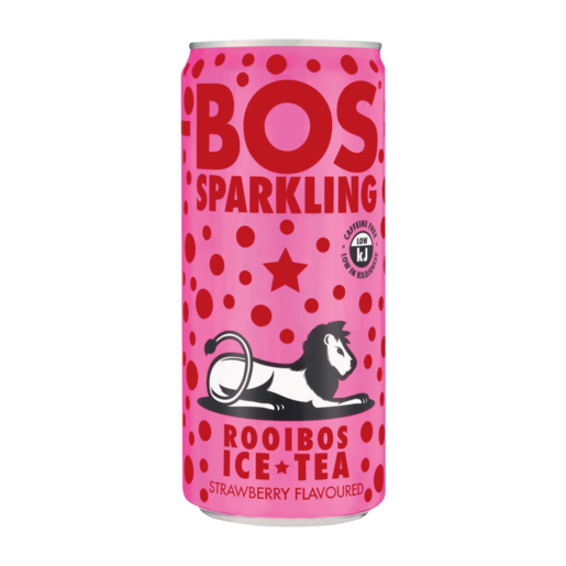 BOS Strawberry Flavoured Sparkling RooiBOS Ice Tea 300ml