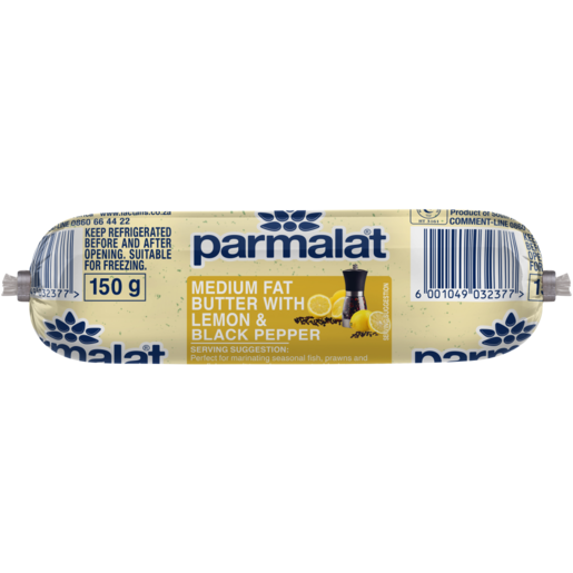 Parmalat Lemon & Black Pepper Medium Fat Butter 150g