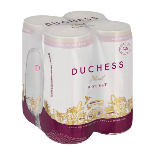 Duchess Floral Alcohol Free Gin & Tonic Cans 4 x 300ml